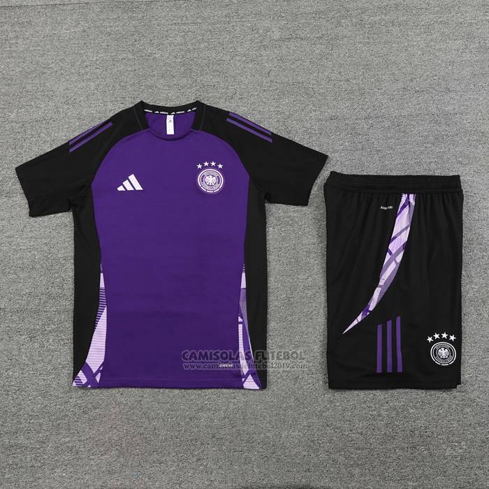 Fato de Treino Alemanha Manga Curta 2024-2025 Purpura - Calcas Curta